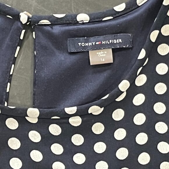 Tommy Hilfiger. Shift DRESS Navy and white polkadot - Picture 3 of 4